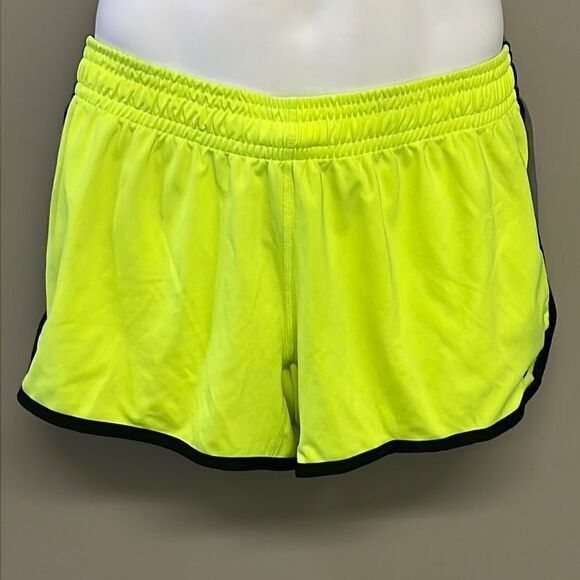 Nike Women’s Dri-Fit Neon Yellow Shorts w/ Elastic Band and Drawstring- Large - Picture 1 of 14